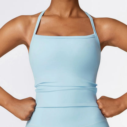Strappy Push-Up Yoga Bra — Sleek Fit