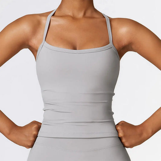 Strappy Push-Up Yoga Bra — Sleek Fit
