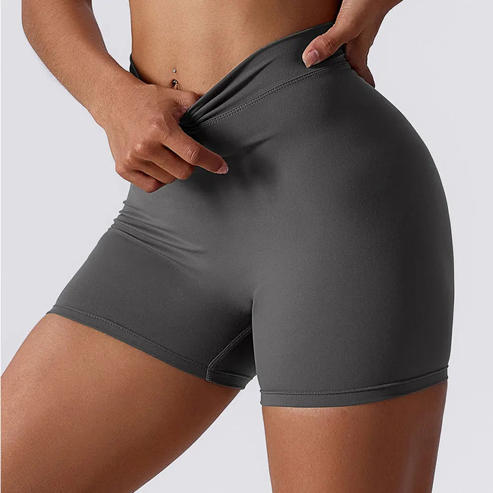 V-Back Scrunch Yoga Shorts
