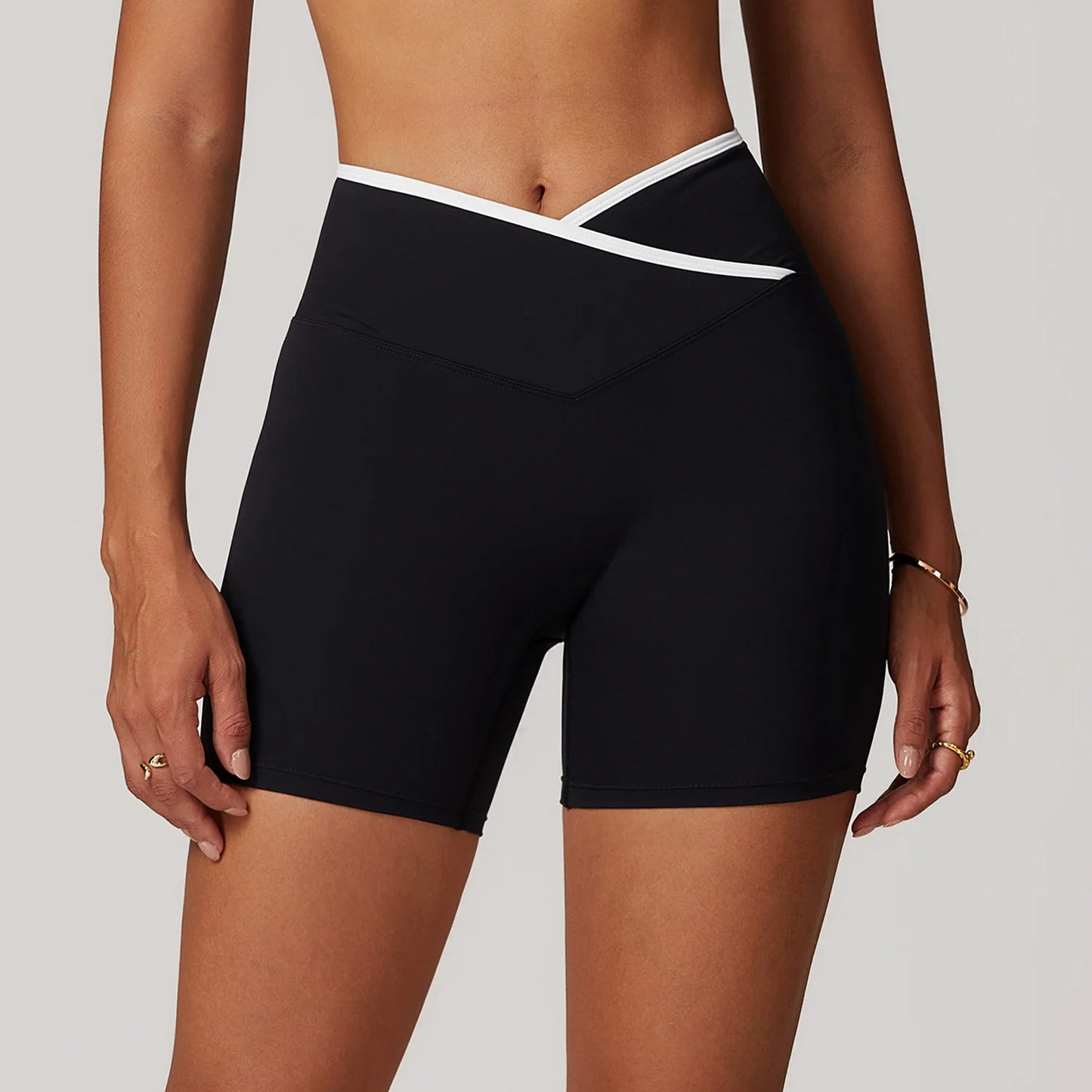 V-Waist Breathable Yoga Shorts