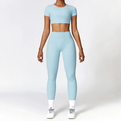 Seamless 2-Piece Yoga Set — Crop & Leggings