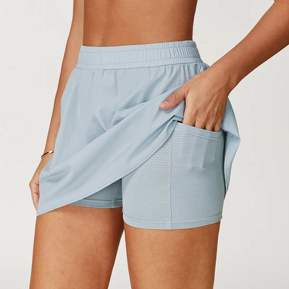 High Waist Pocket Skort
