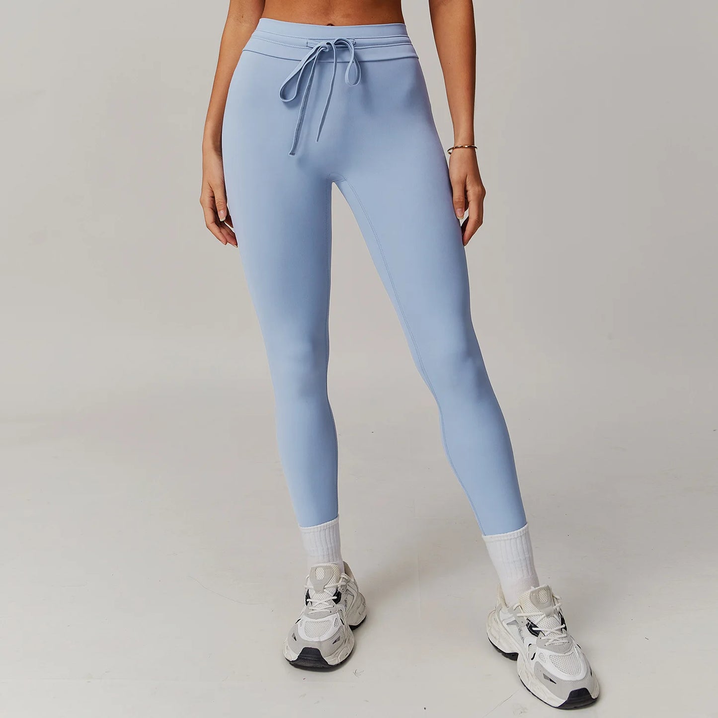 Rise High-Waist Drawstring Yoga Legging