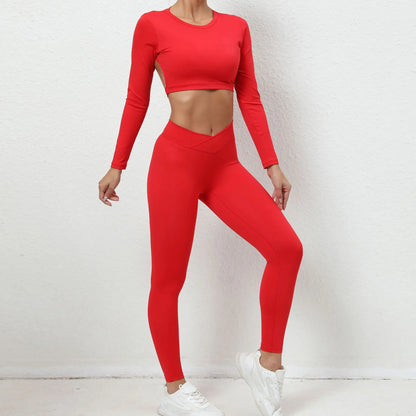 Hollow Out Yoga Set – Long Sleeve & Leggings